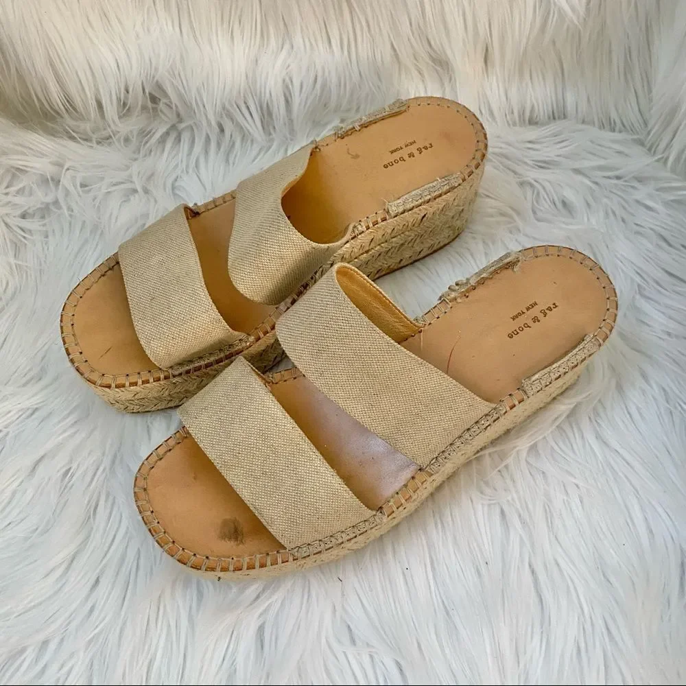 Rag & Bone Tara beige straps espadrille sandal 8.5